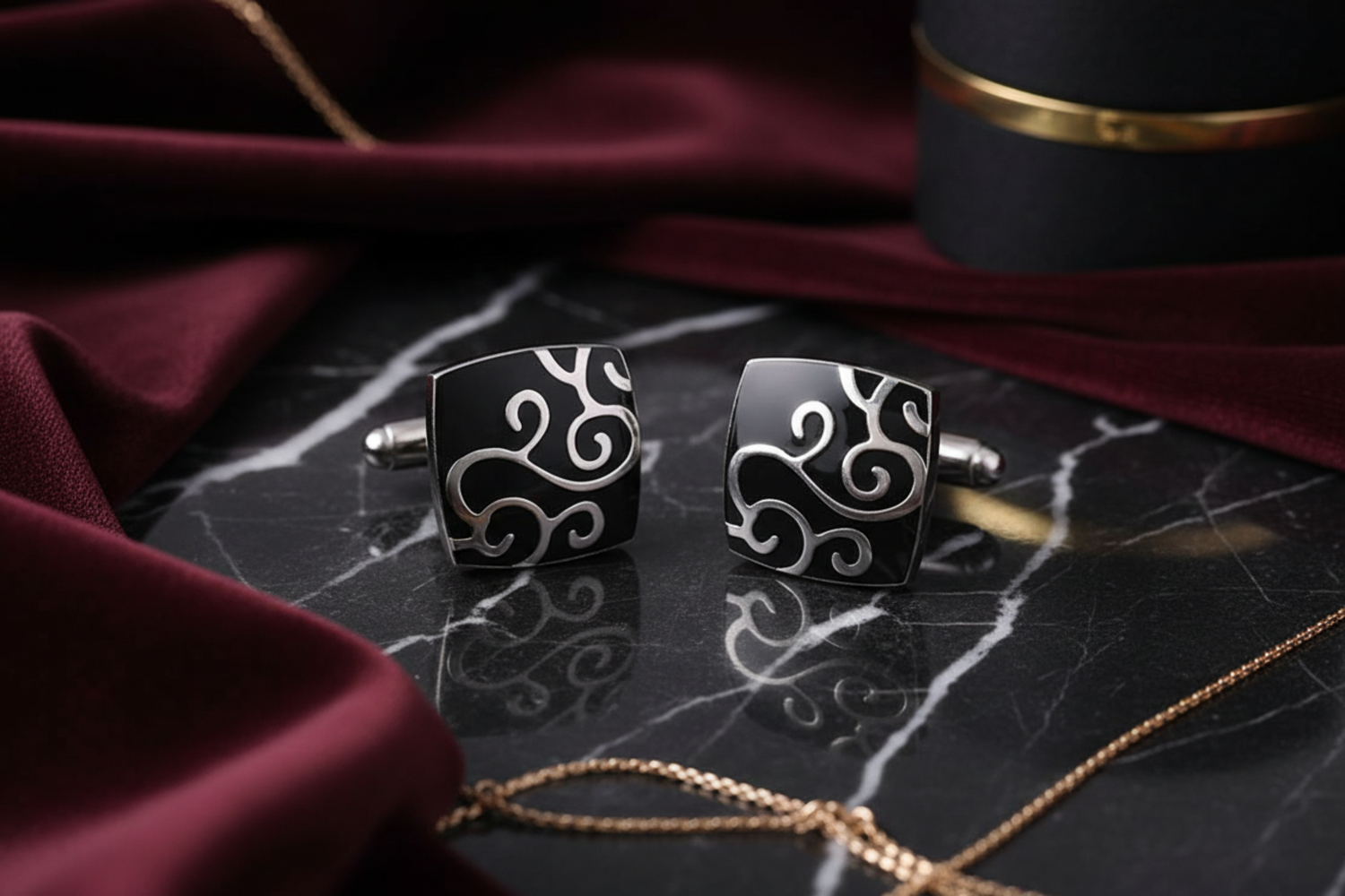 a pair of cufflinks