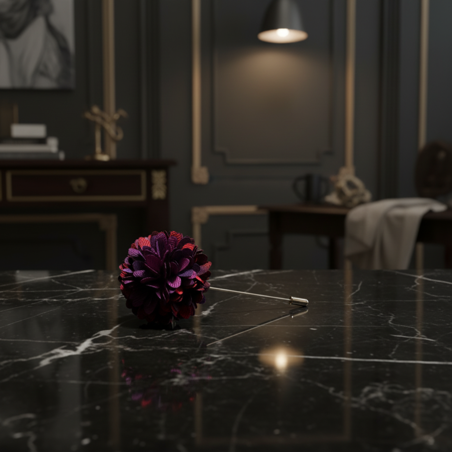 Red/Purple Flower Lapel Pin