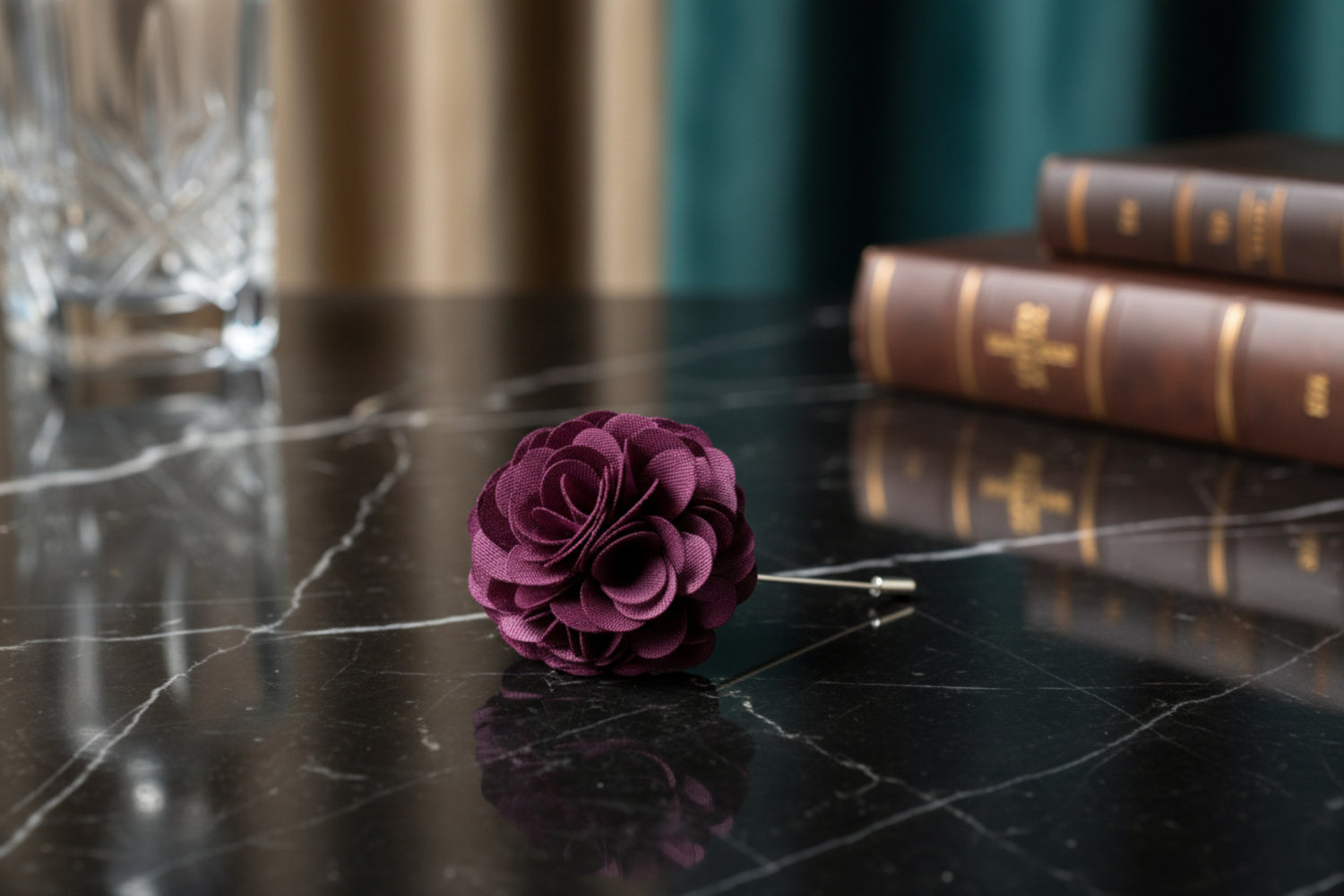 A Solid Purple Lapel Flower||Purple