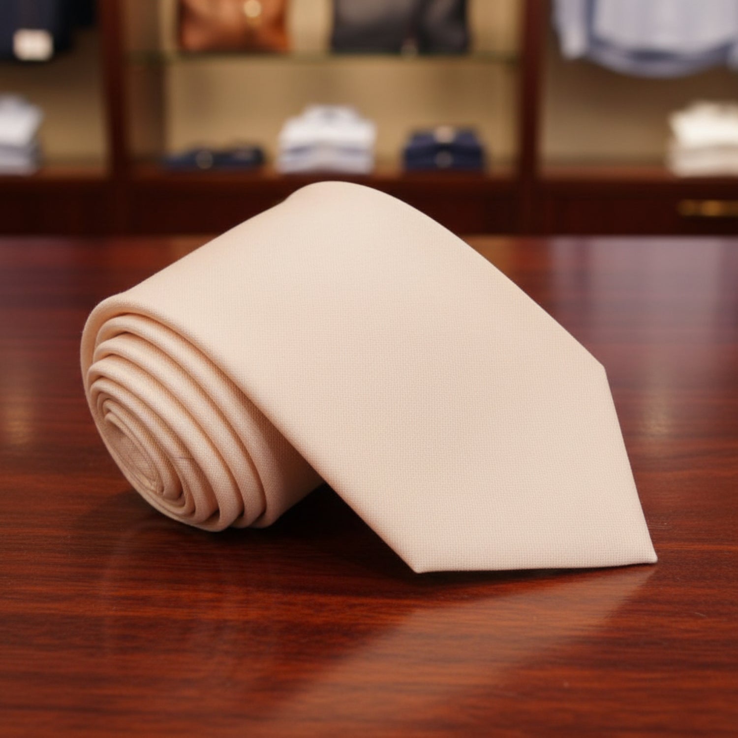 Beige Linen Tie 