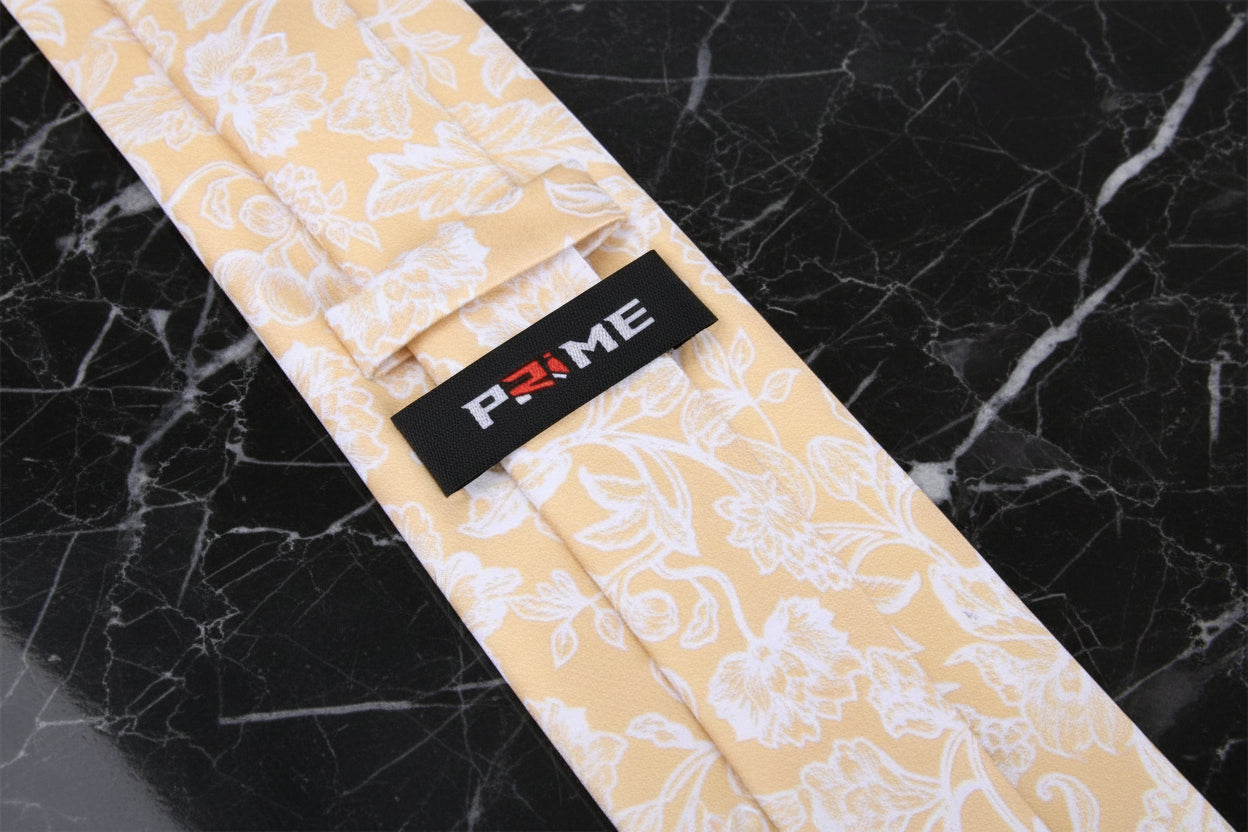 Light Brown Filigree Floral Tie Keep