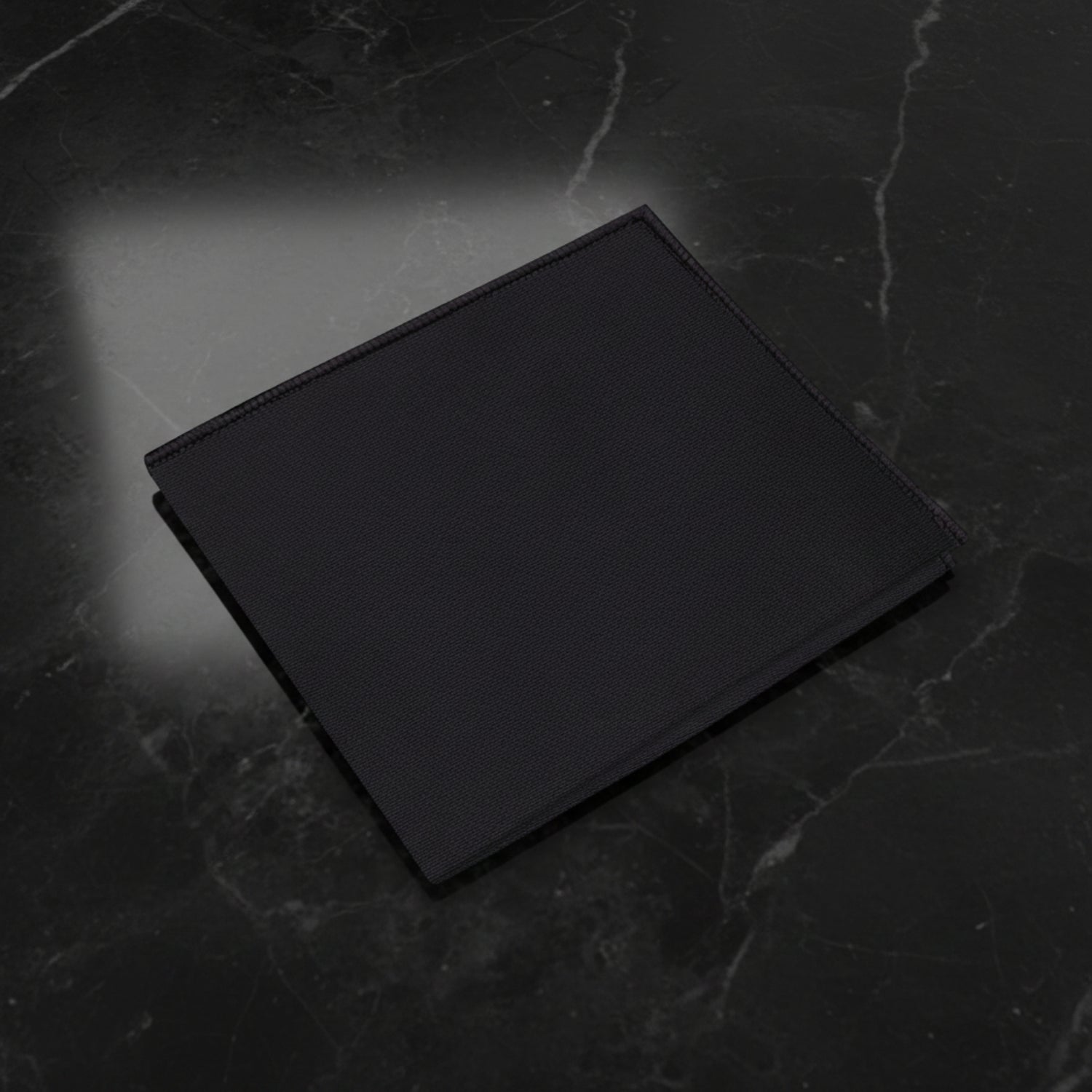 Black with Black Edges Pocket Square