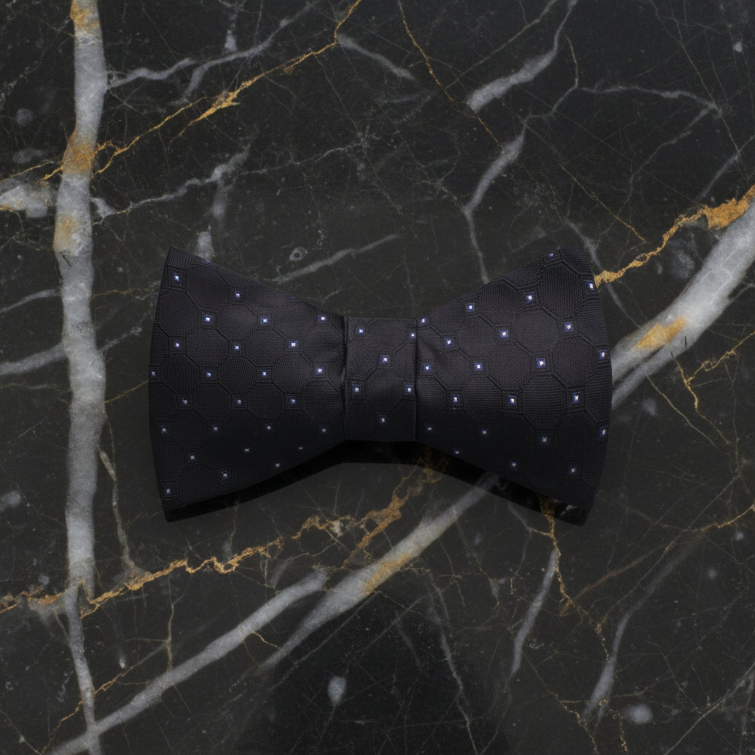 Black Geometric Bow Tie  