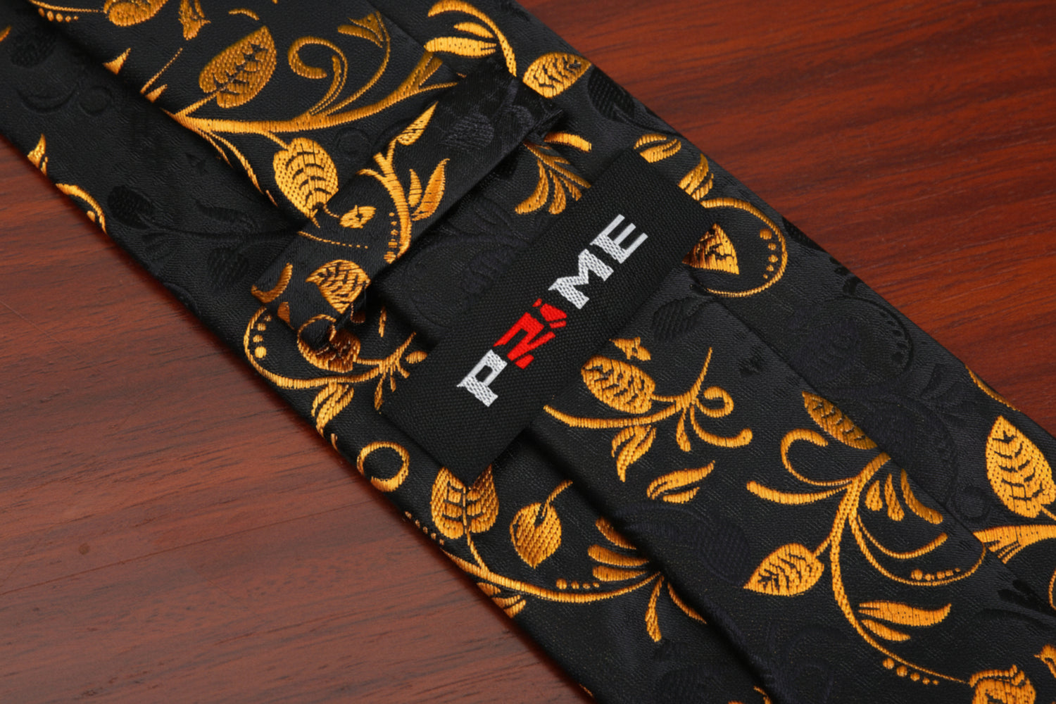Tie Keep: Black and Gold Vines Tie