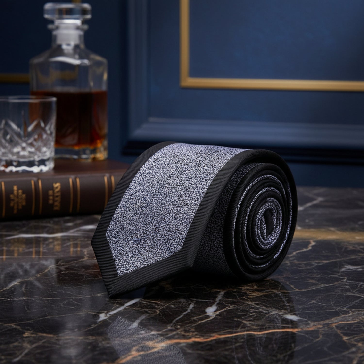 ||Grey Black Tie
