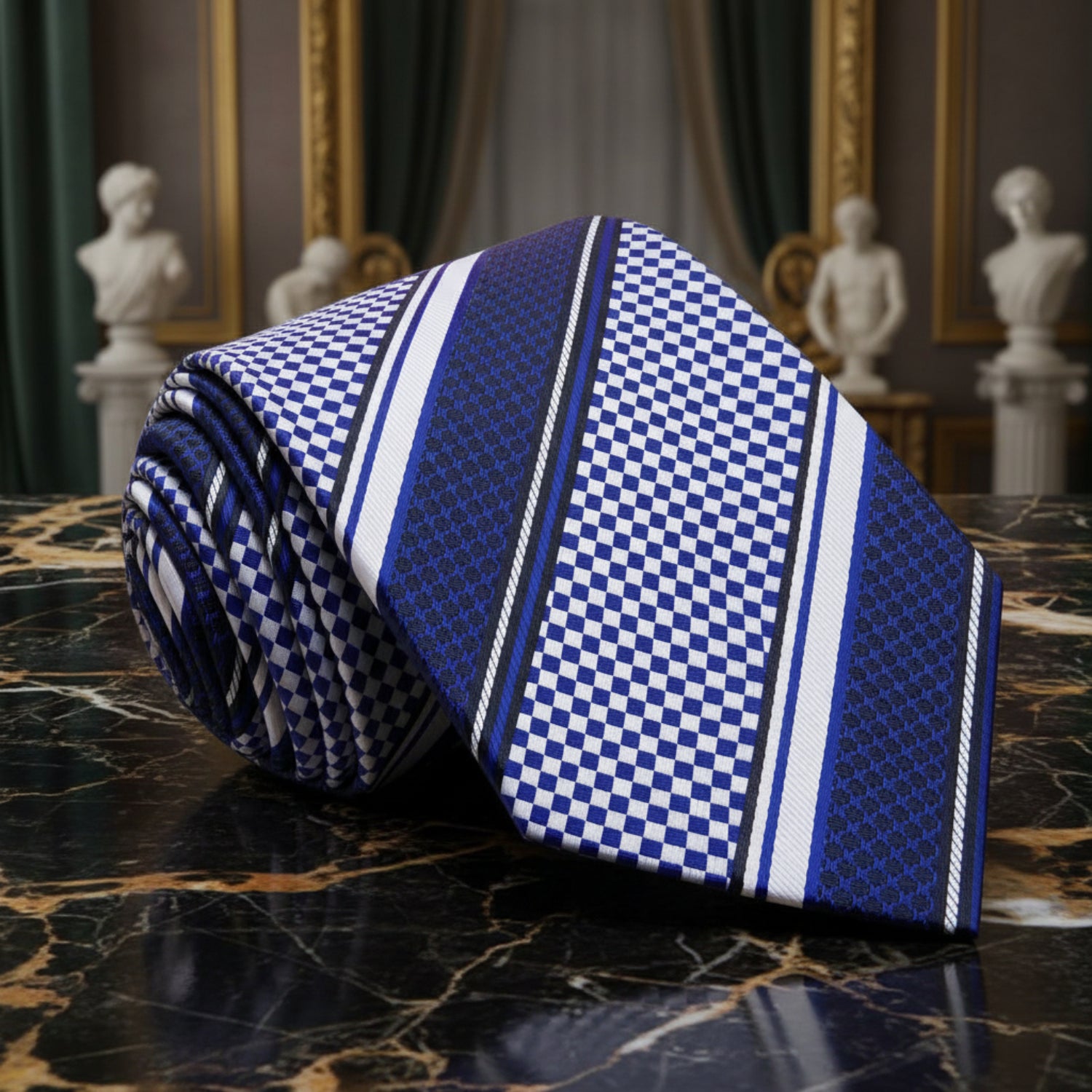 Blue Check tie 