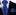 A Dark Blue, Black Geometric Oval Shaped Pattern Necktie, Matching Pocket Square