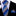 A Blue, Grey Geometric Pattern Necktie, Matching Pocket Square 