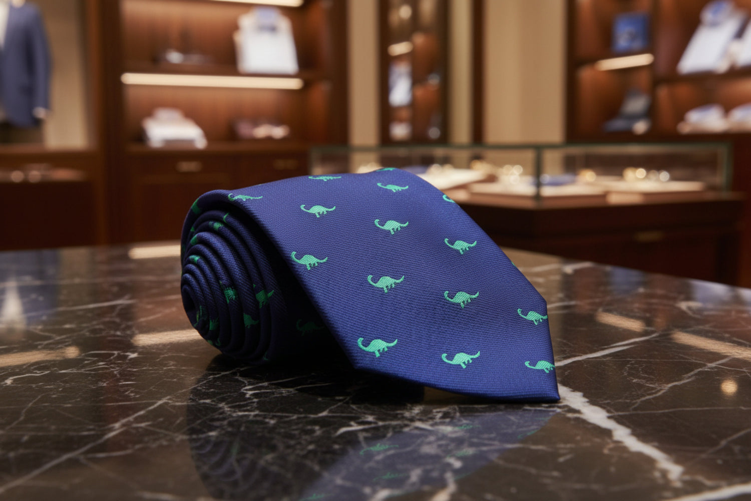 Blue and Green Brontosaurus Tie