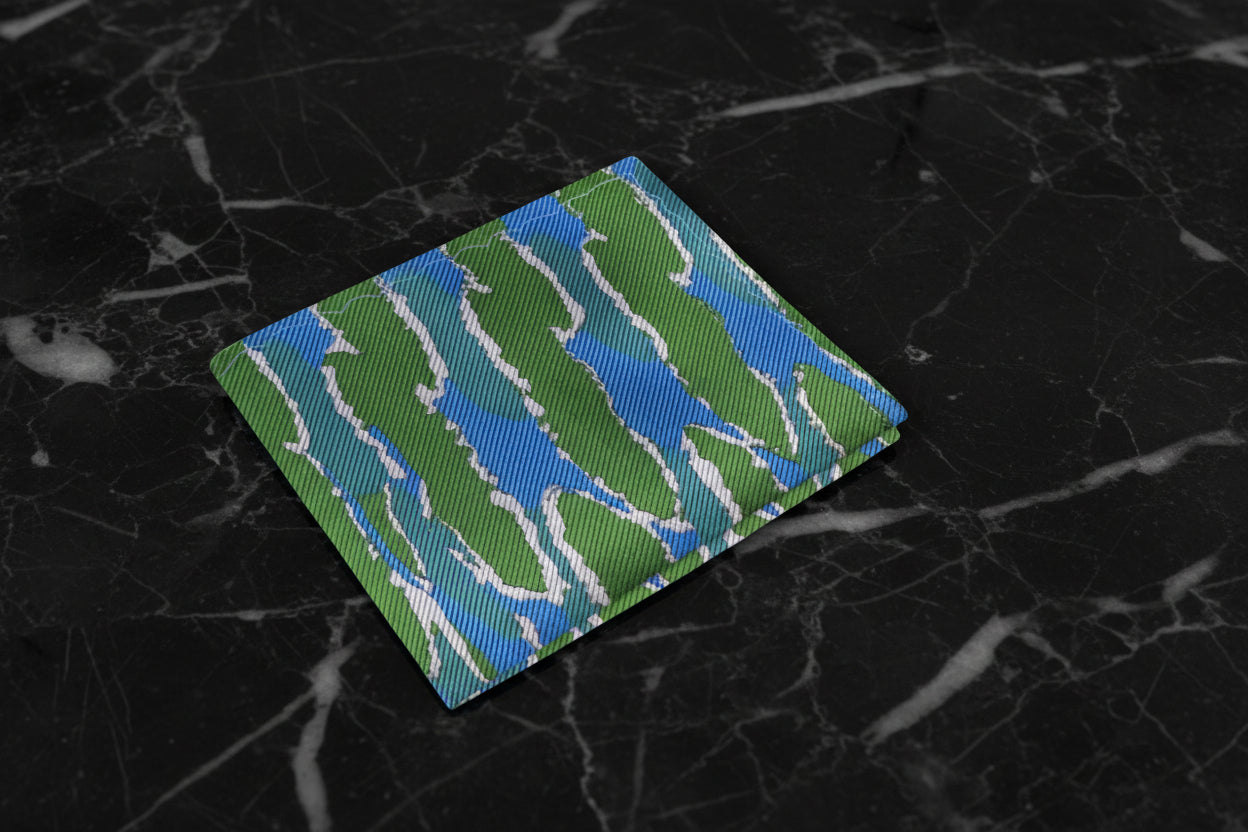 Green, Blue Abstract Pocket Square