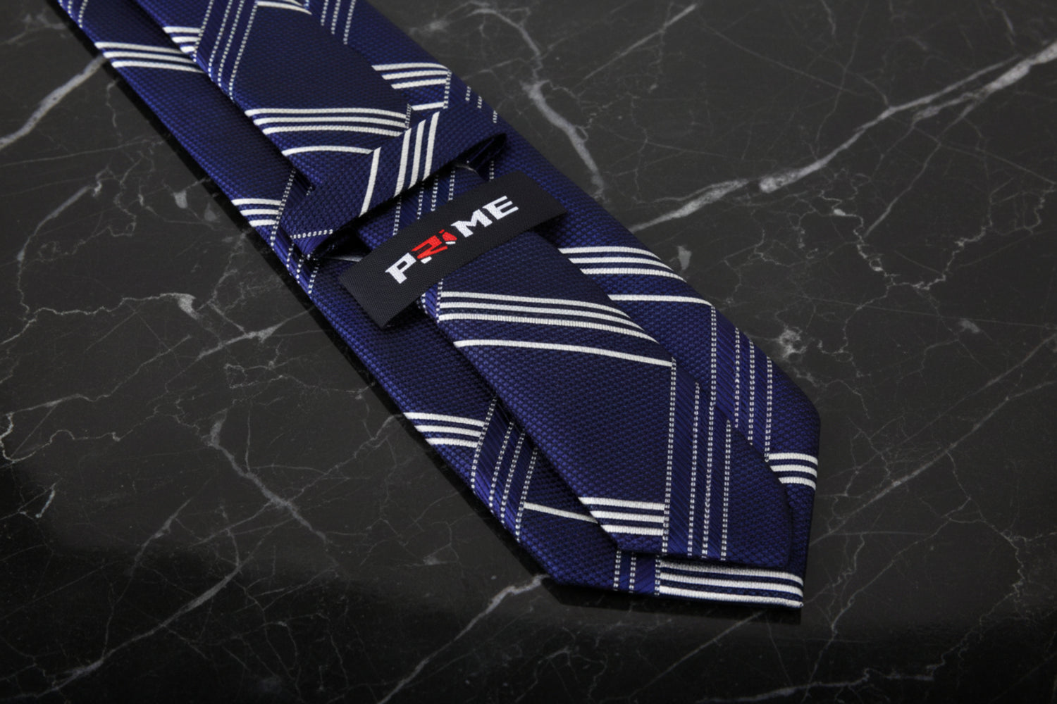 Deep Blue Grey Intersecting Lines Tie Keep