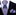 Grey, Black, Blue Stripe Tie and Accenting Stripe Square