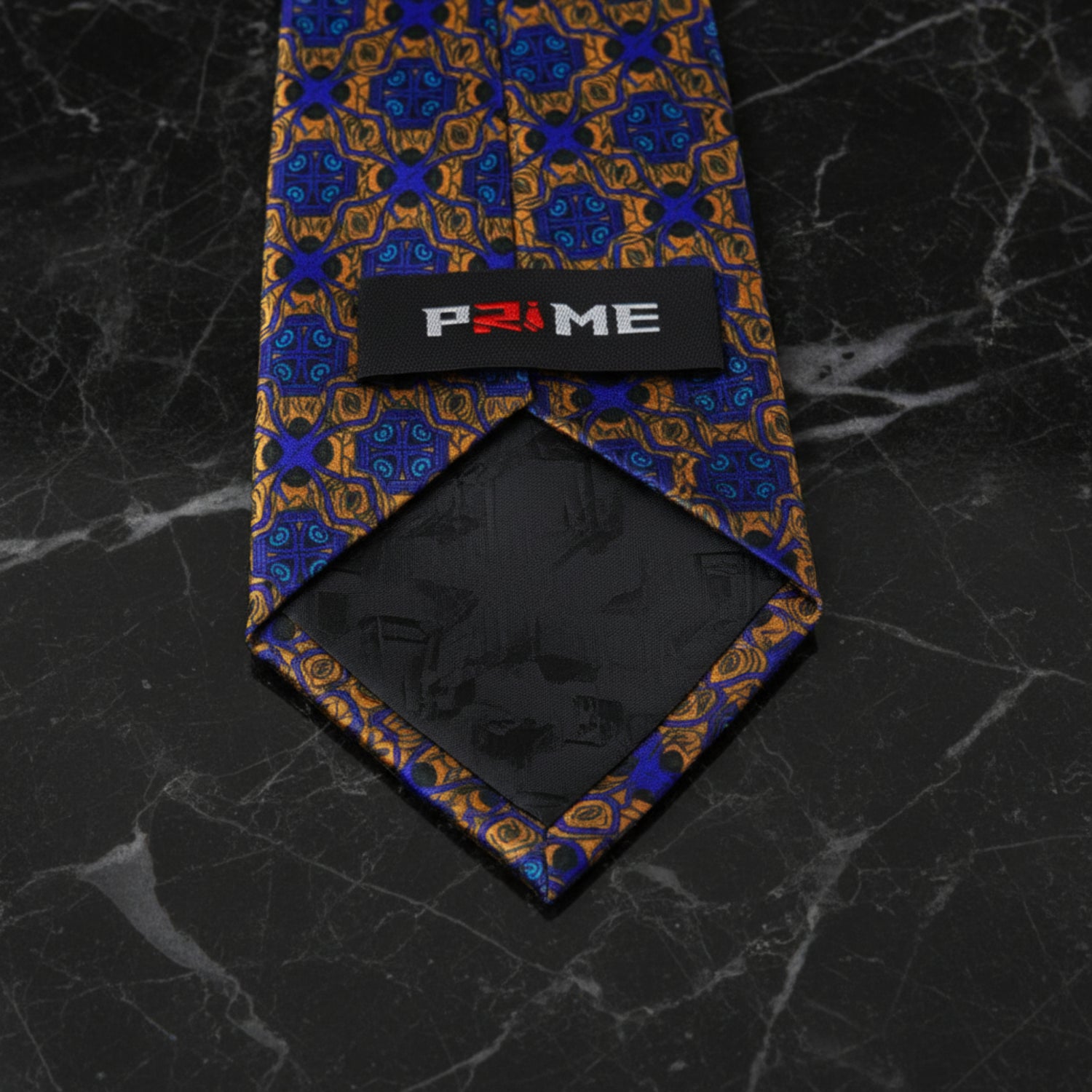 Tie Keep: Blue, Orange, Gold Abstract Tie  
