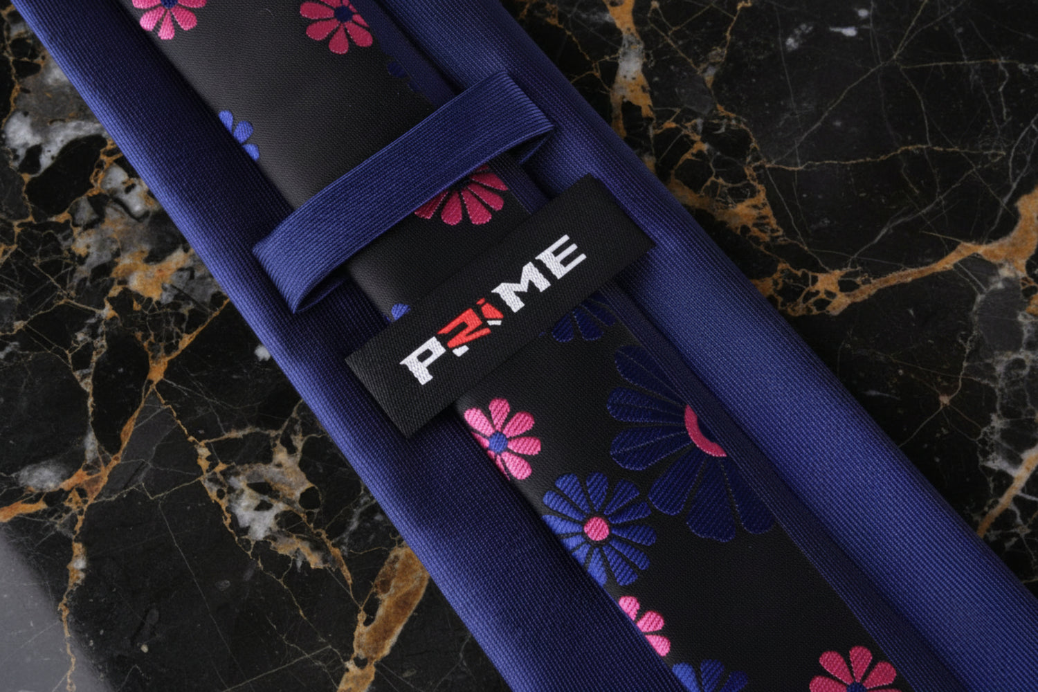 Blue, Pink Floral Tie Keep