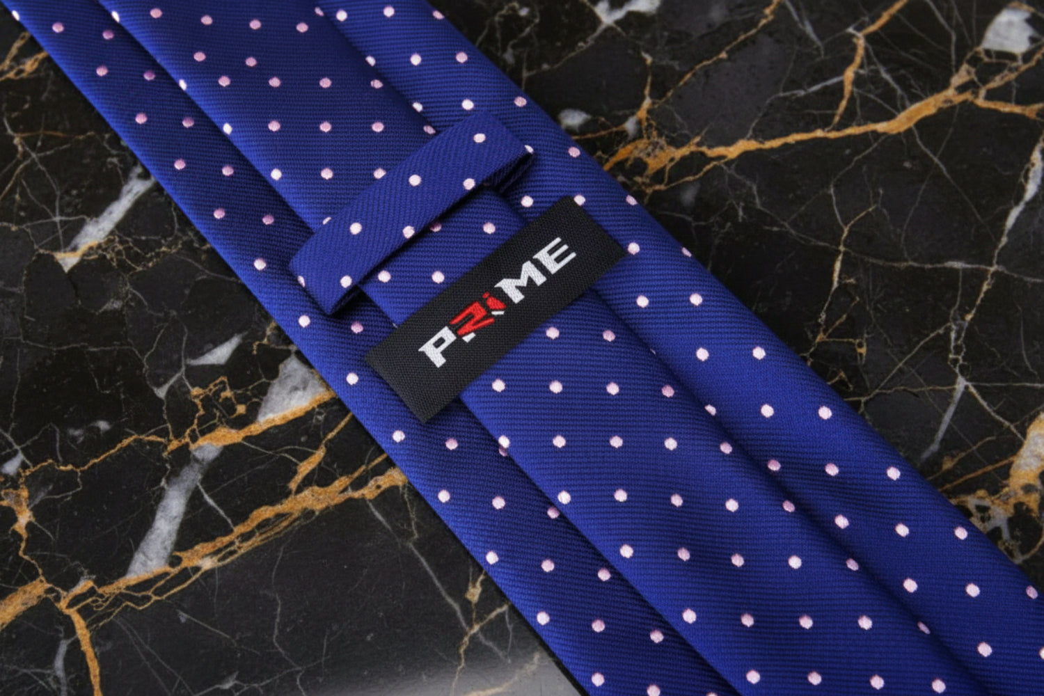 Blue, Pink Small Polka Dot Tie Keep