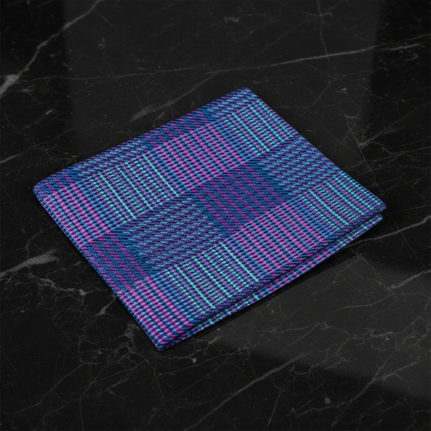 Blue, Purple Plaid Pocket Square