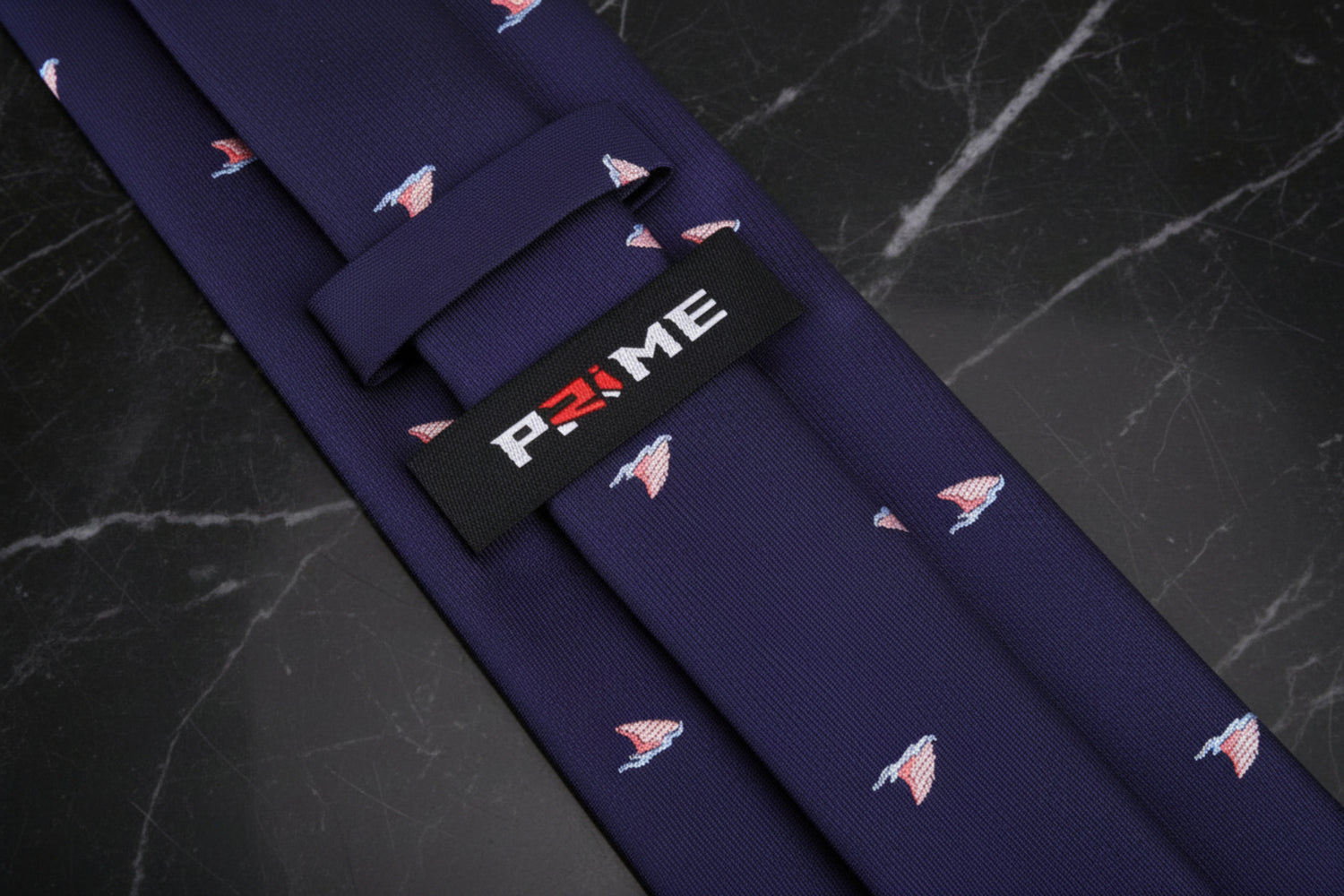 Blue, Light Pink Shark Fins Tie Keep