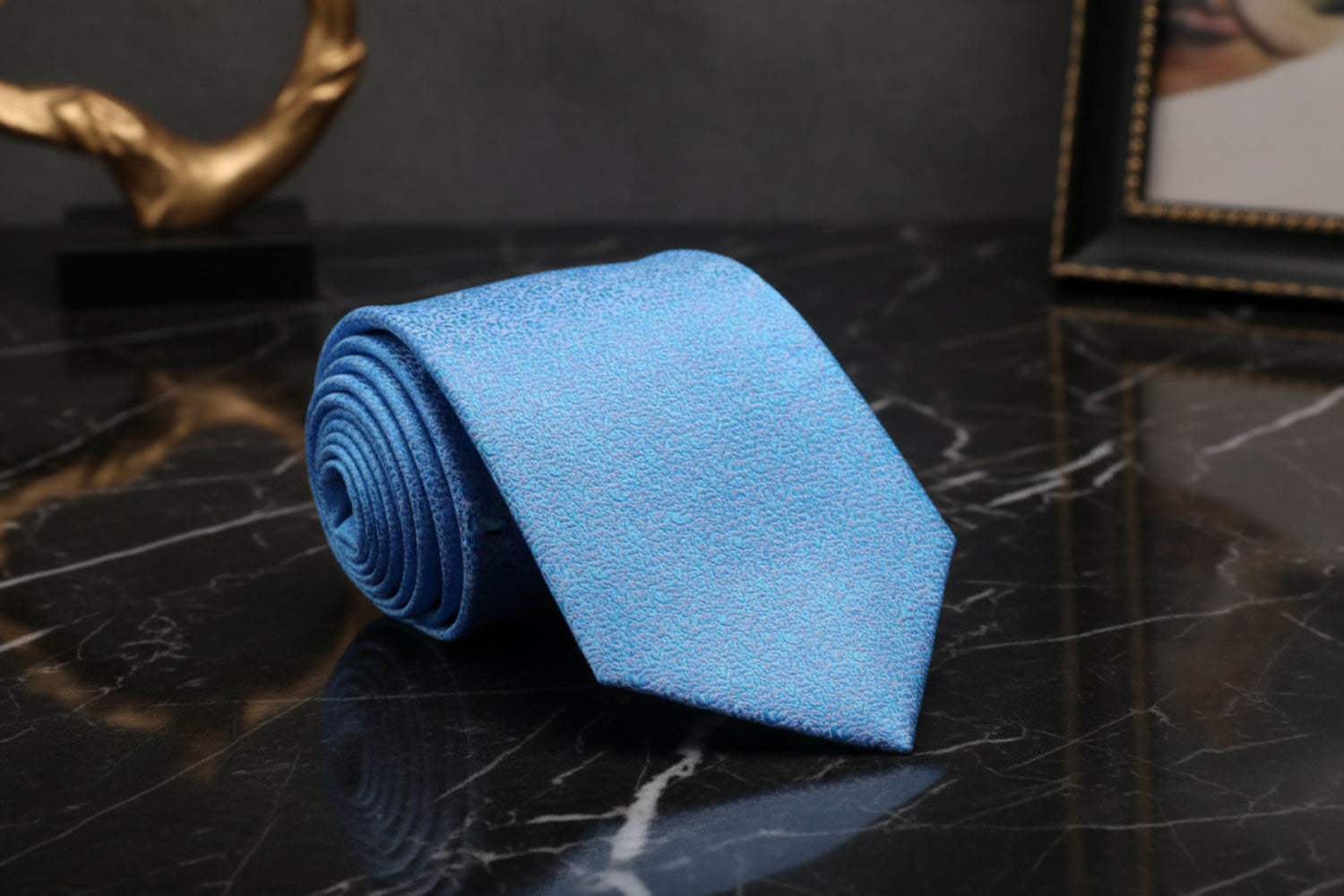 Shimmer Blue Tie  ||Laser Blue Shimmer