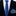 Thin Tie: Blue Tie and Accenting Light Blue  Square