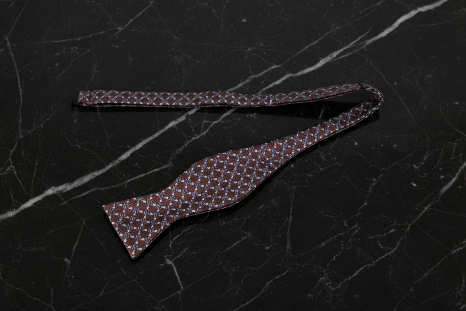 Brown Geometric Bow Tie Untied