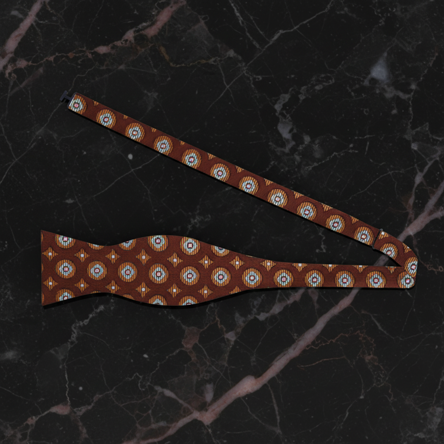 Brown Geometric Bow Tie 