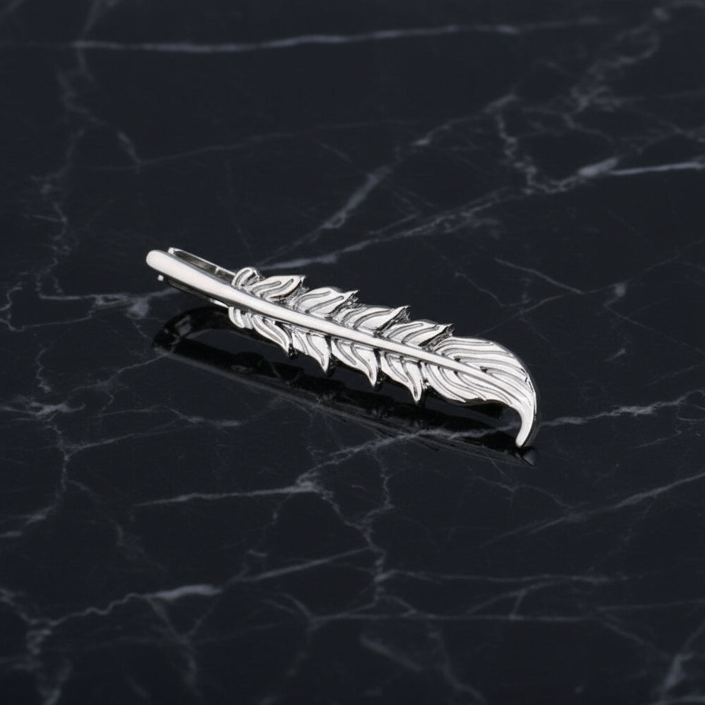 Chrome Leaf Tie Bar