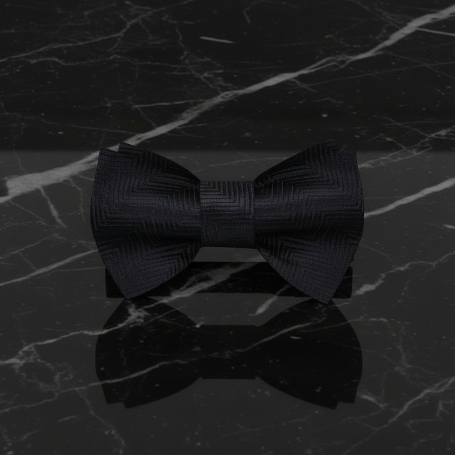 Solid Black Bow Tie