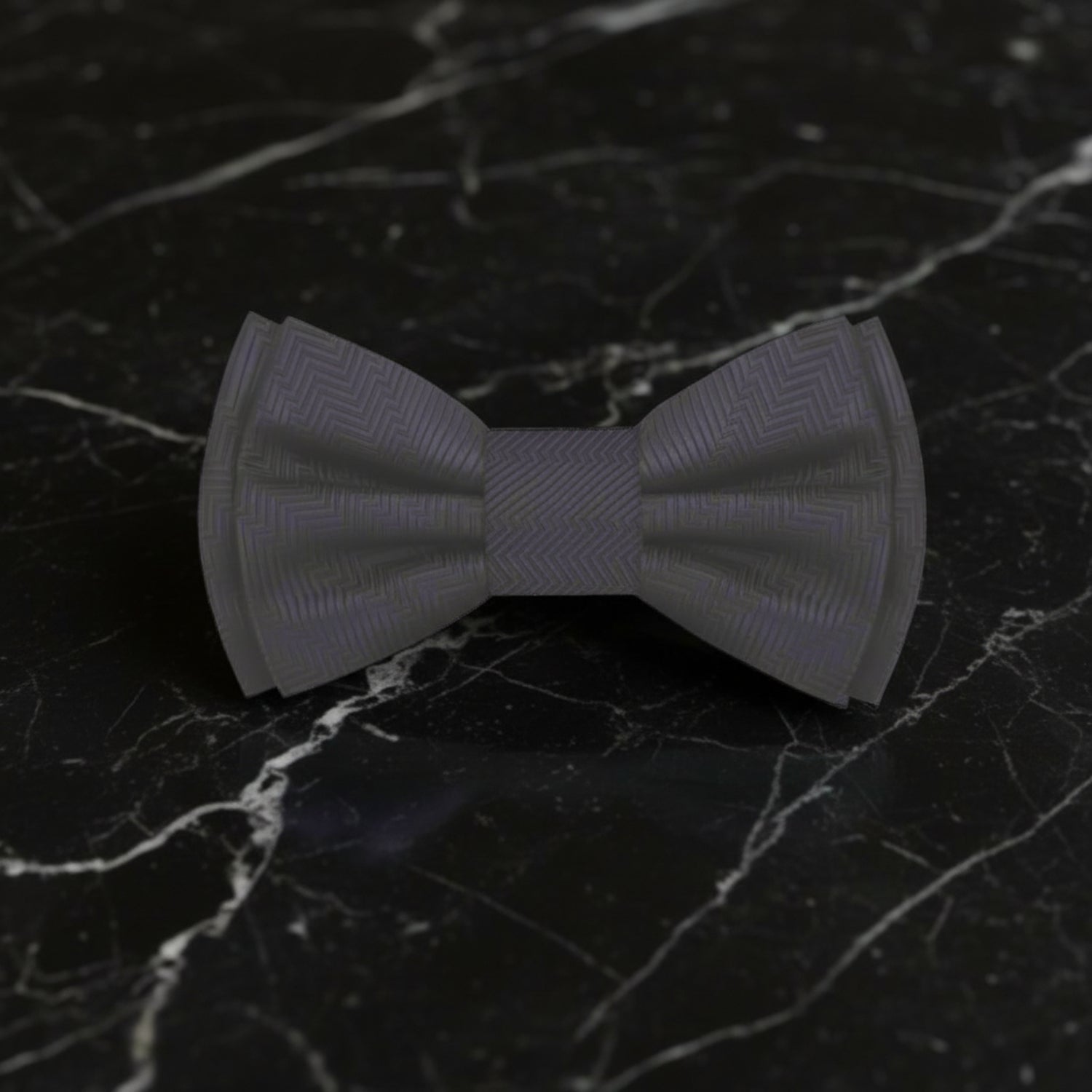 Solid Grey Bow Tie