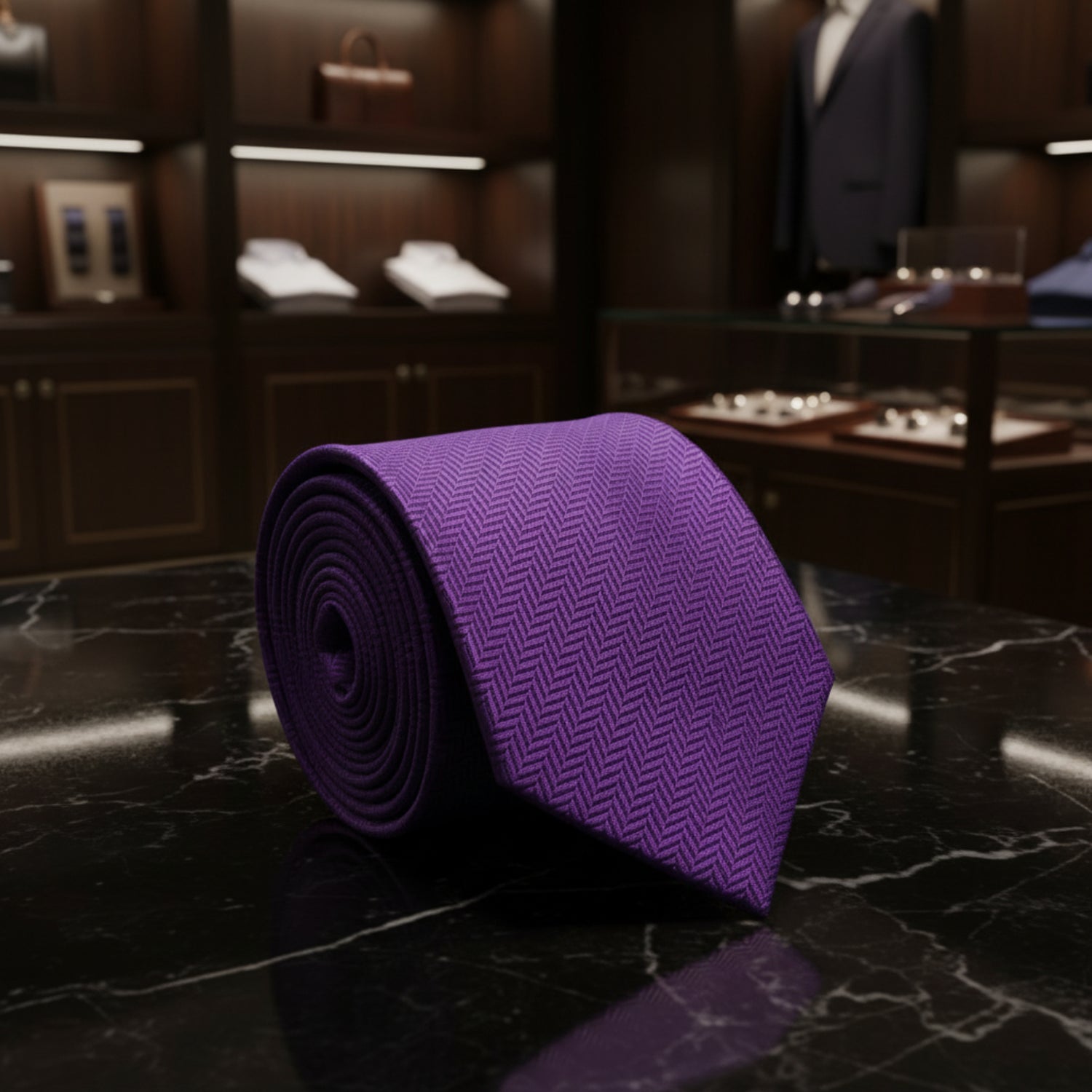 Sophisticated Deep Purple Tie||Purple
