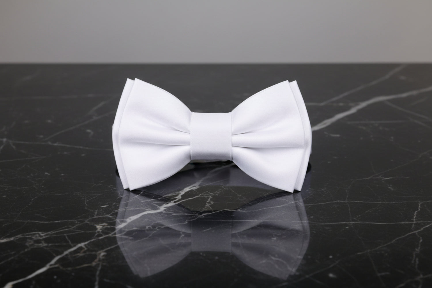 Solid White Bow Tie