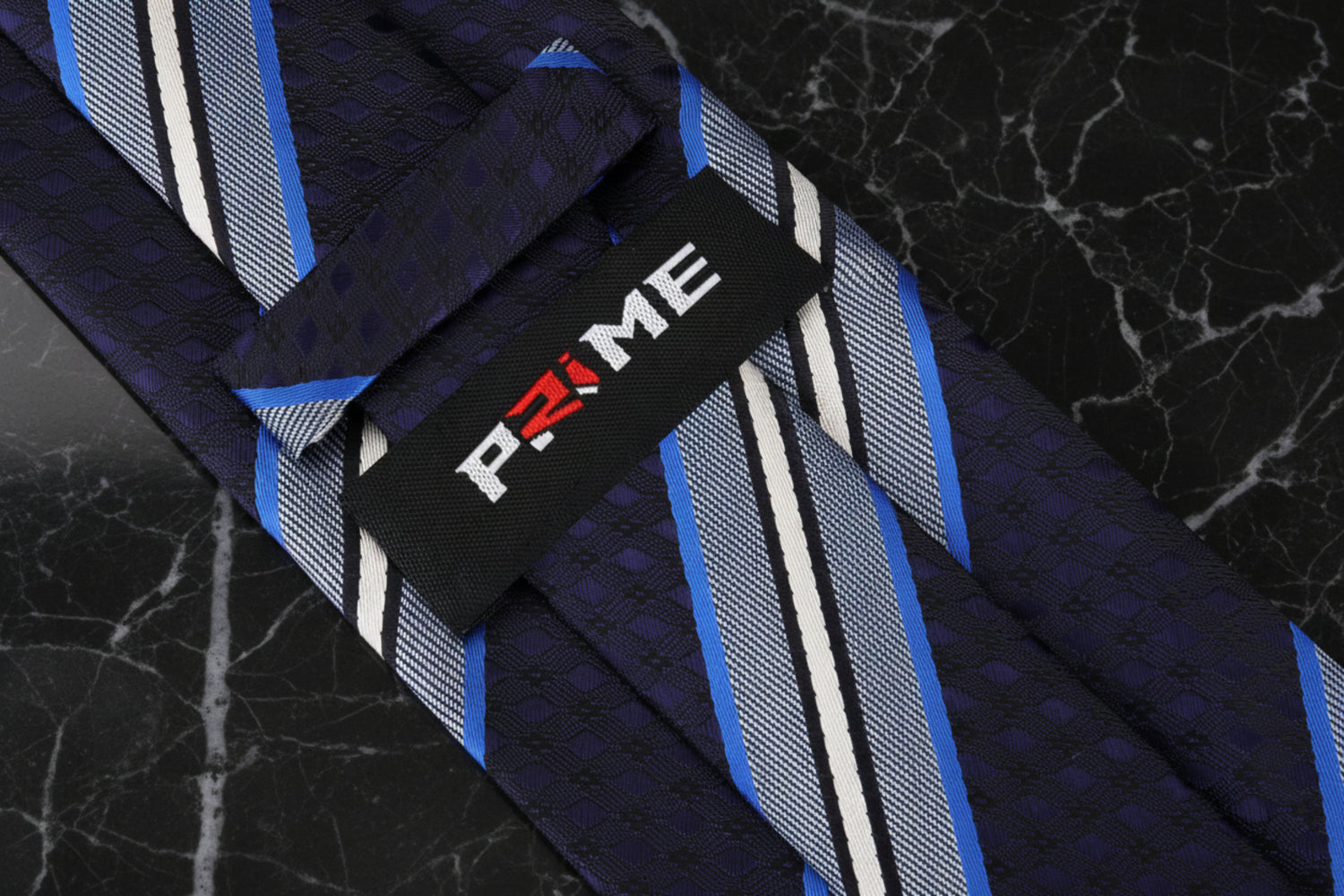 Blue, Purple, White Stripe Necktie Keep
