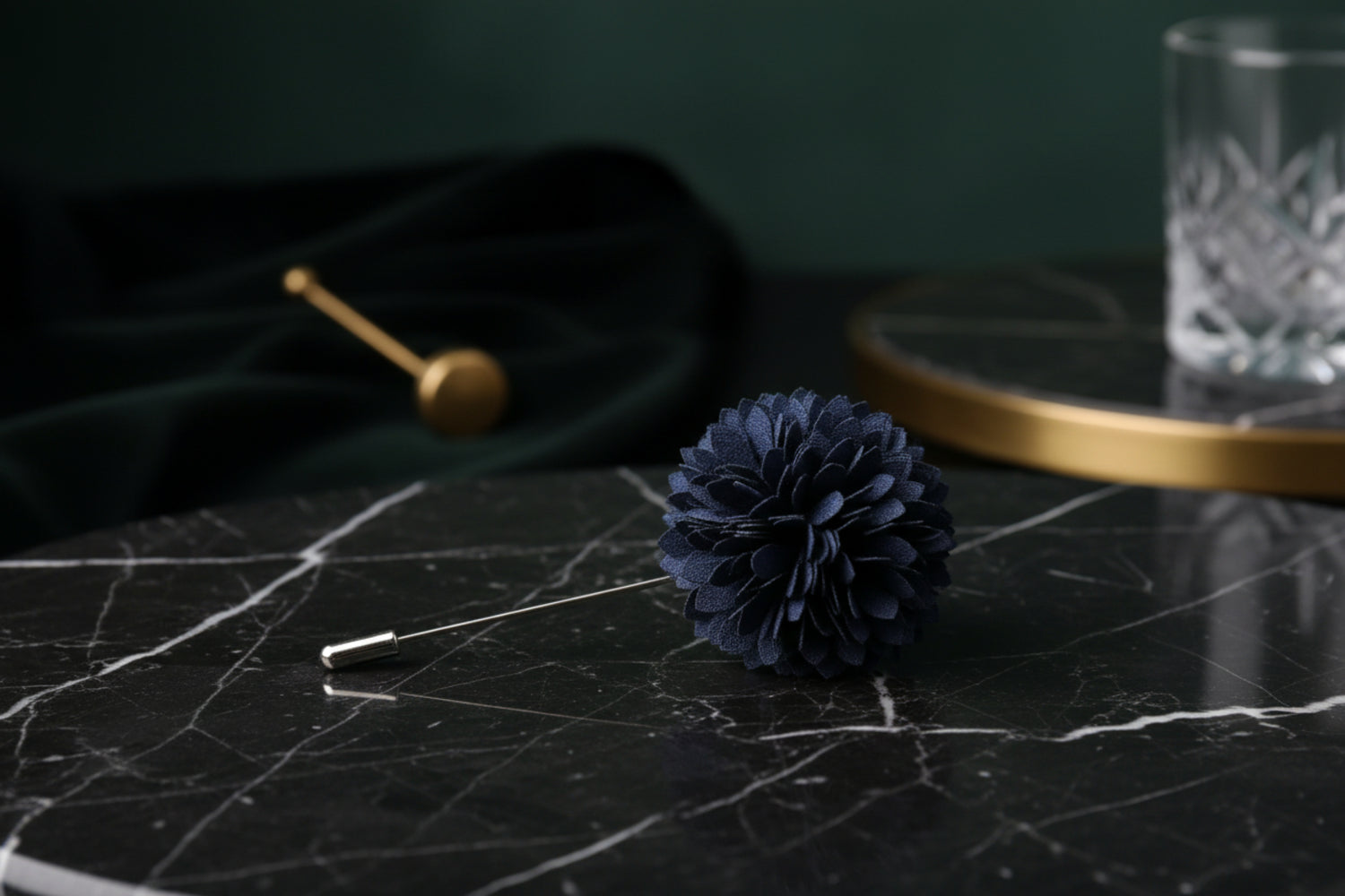 Dark Blue Burst Lapel Pin