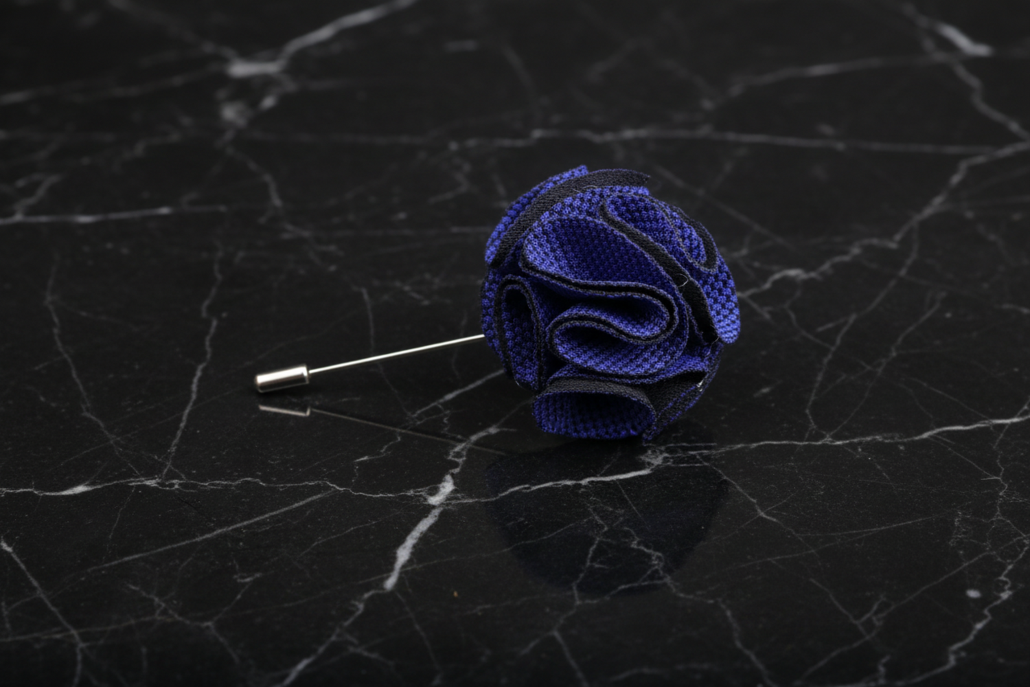 A Blue Textured Burst Lapel Pin||Blue