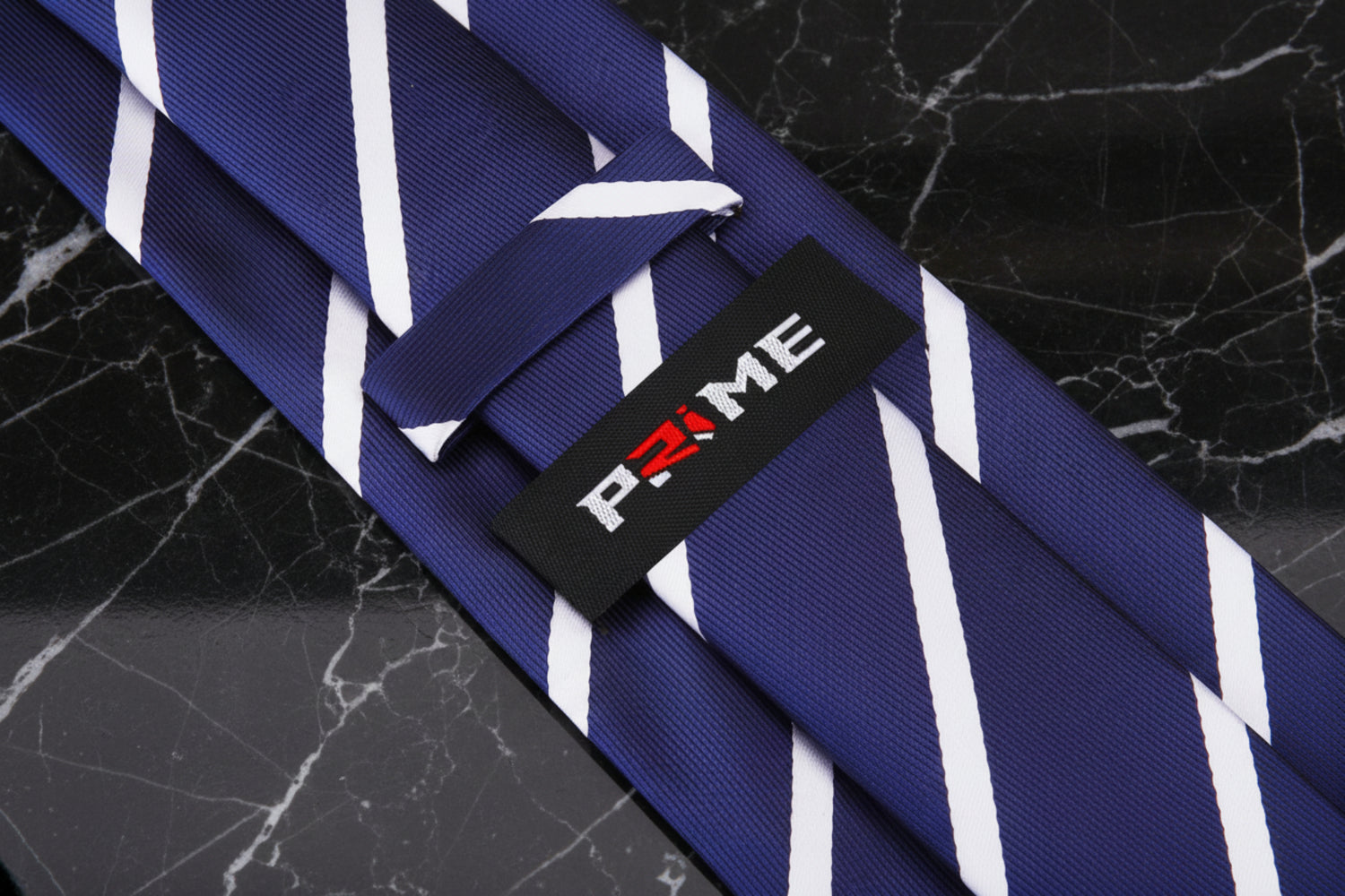Blue with White Stripe Necktie Keep