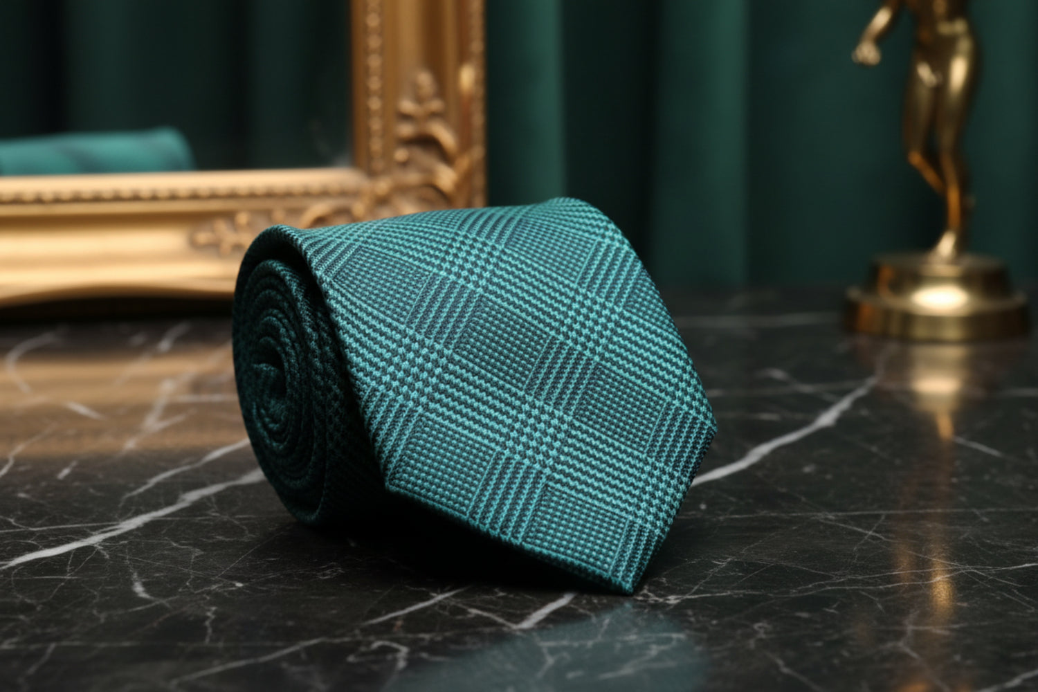 Green Geometric Tie 