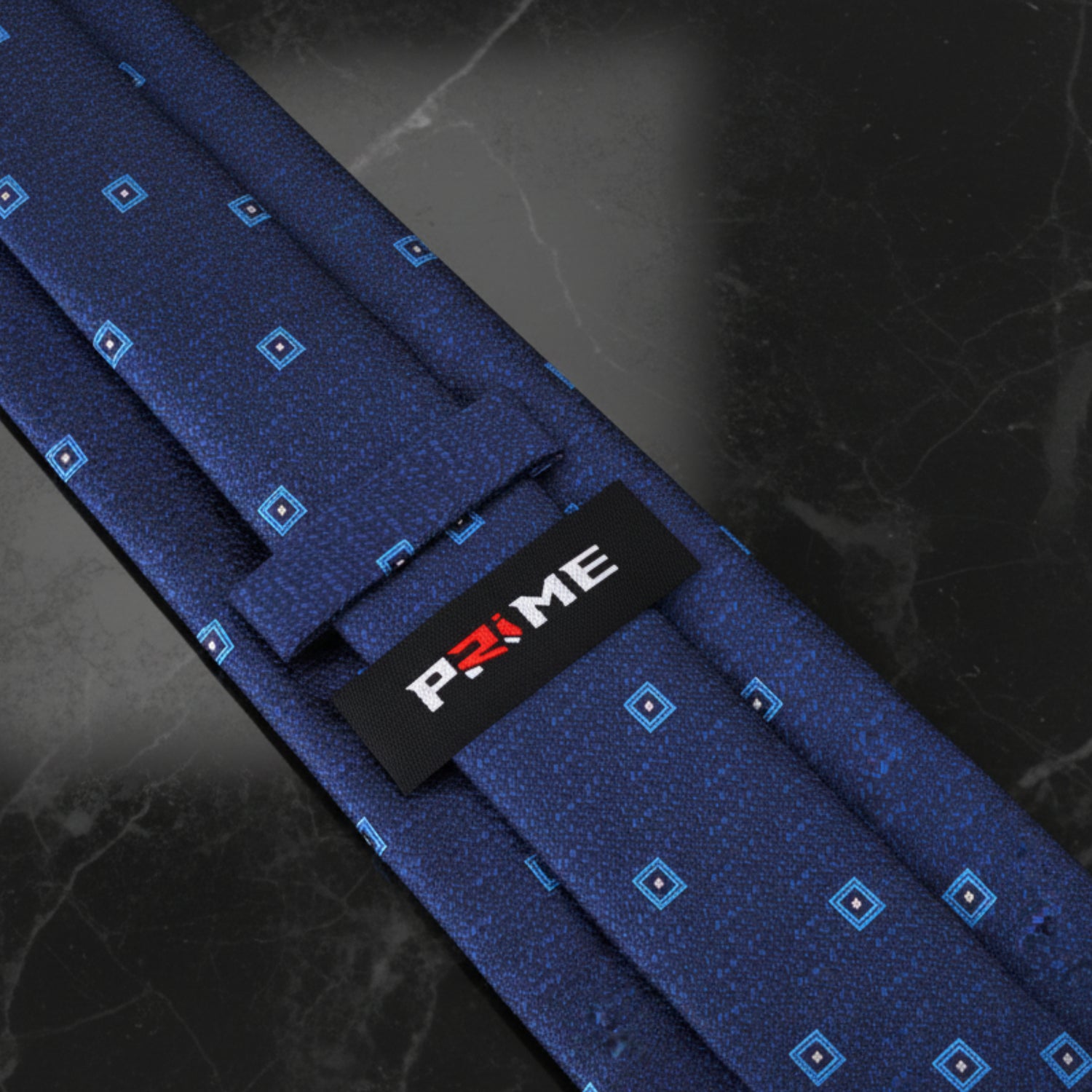 Tie Keep: Dark Blue, Light Blue Small Geometric Tie 