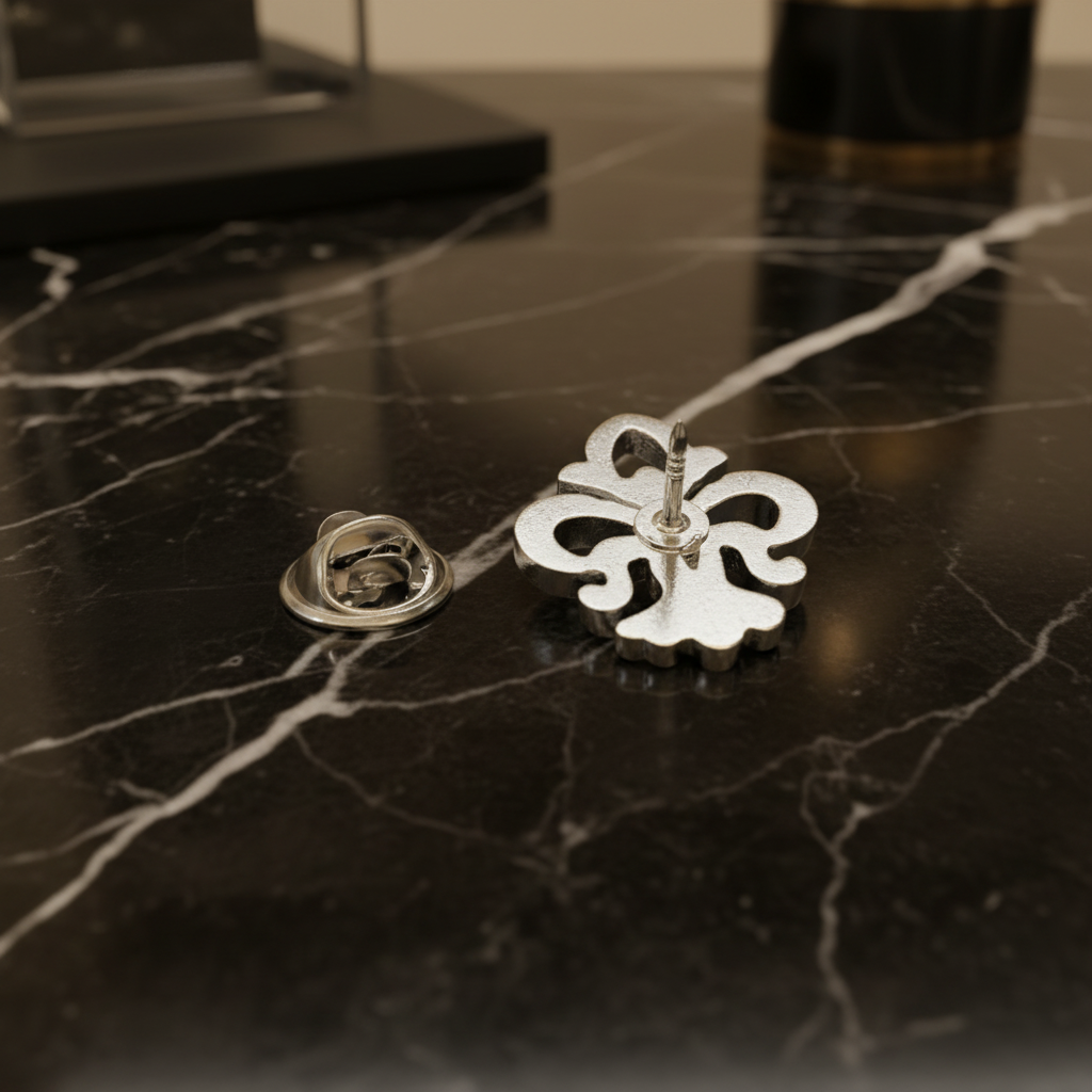 View 3: Fleur-de-lis Lapel Pin