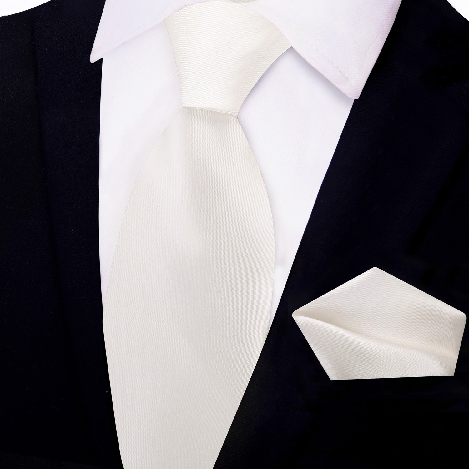 Off White Tie and Pocket Square