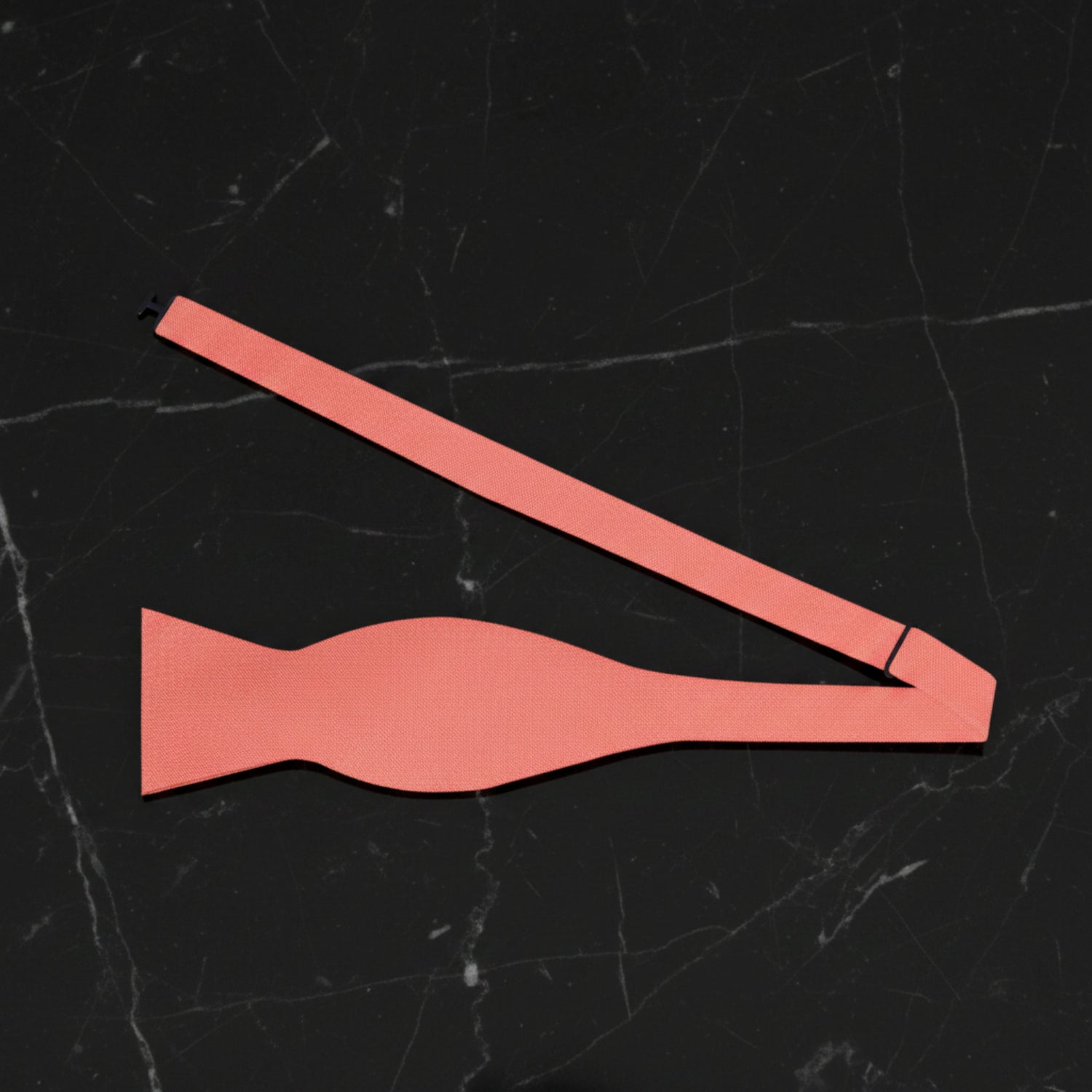 Self Tie: Solid Glossy Rich Coral Bow Tie 