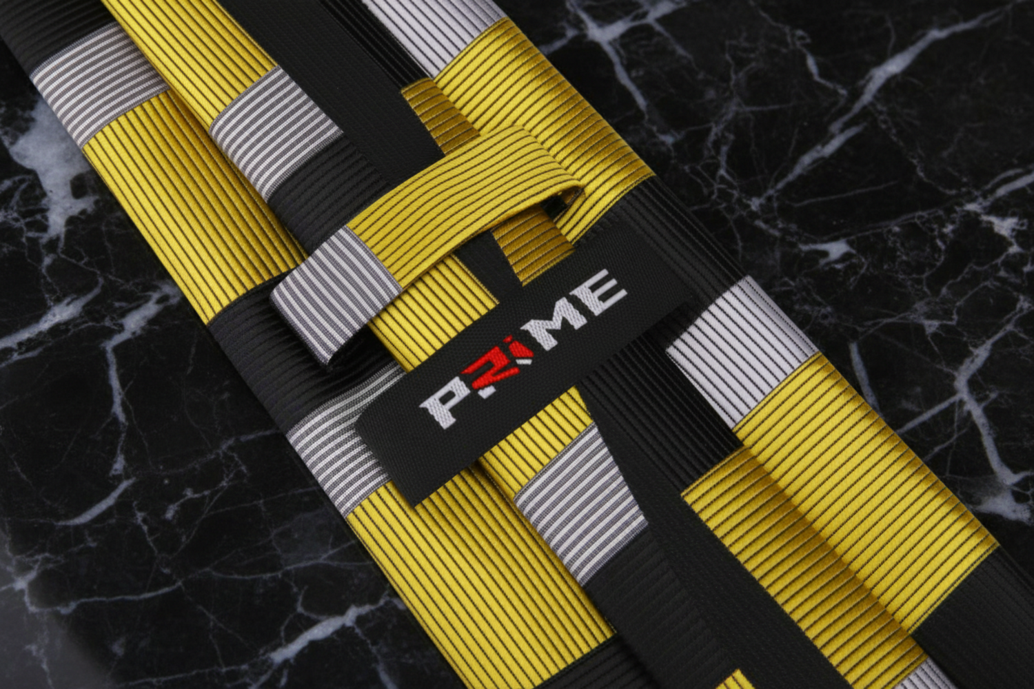 Gold, Black, Grey Abstract Thin Tie Keep