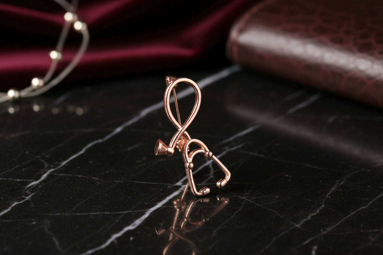Gold Stethoscope Lapel Pin