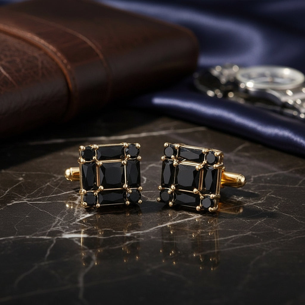 ||Gold with Black Stone