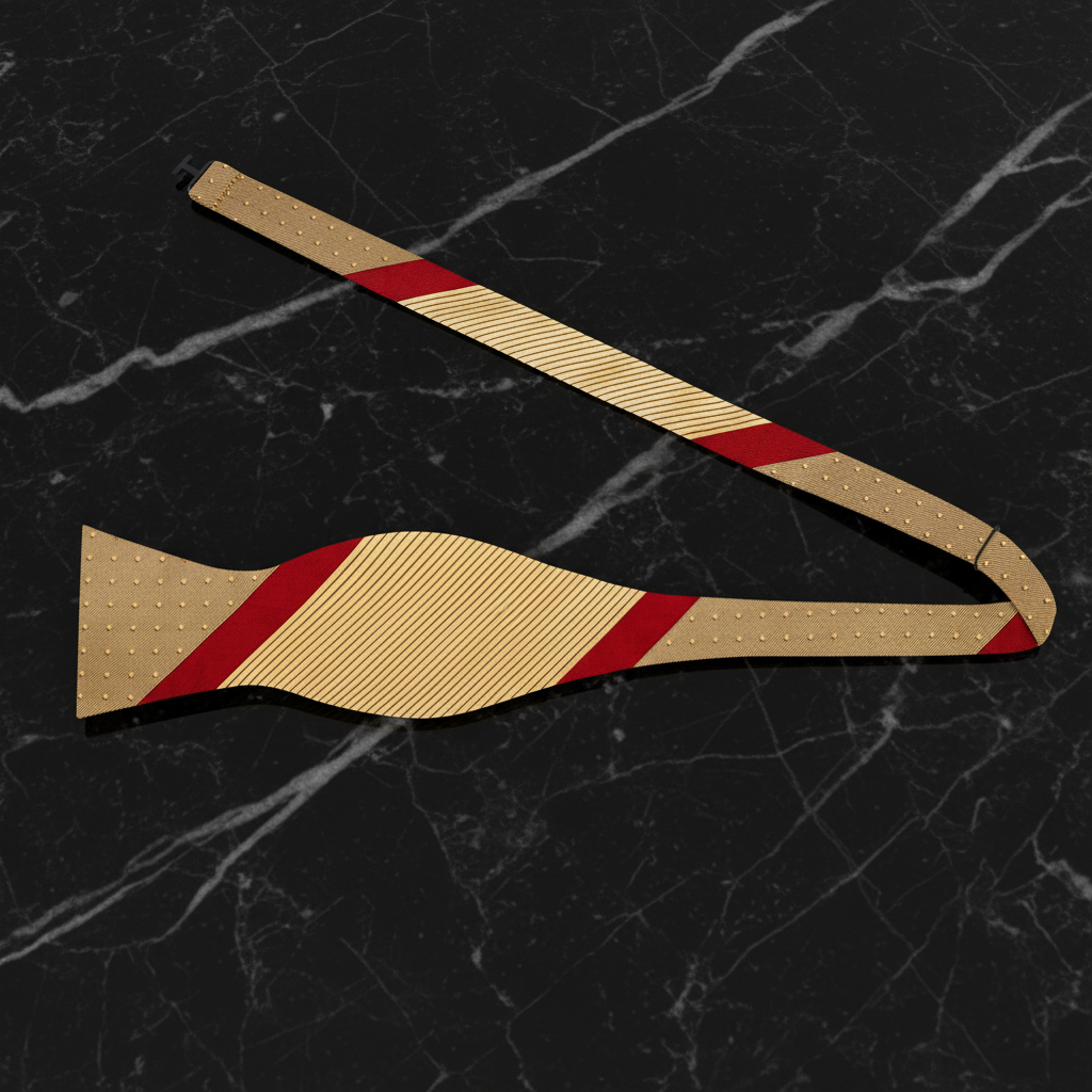 Self Tie: Gold Burgundy Adagio Bow Tie