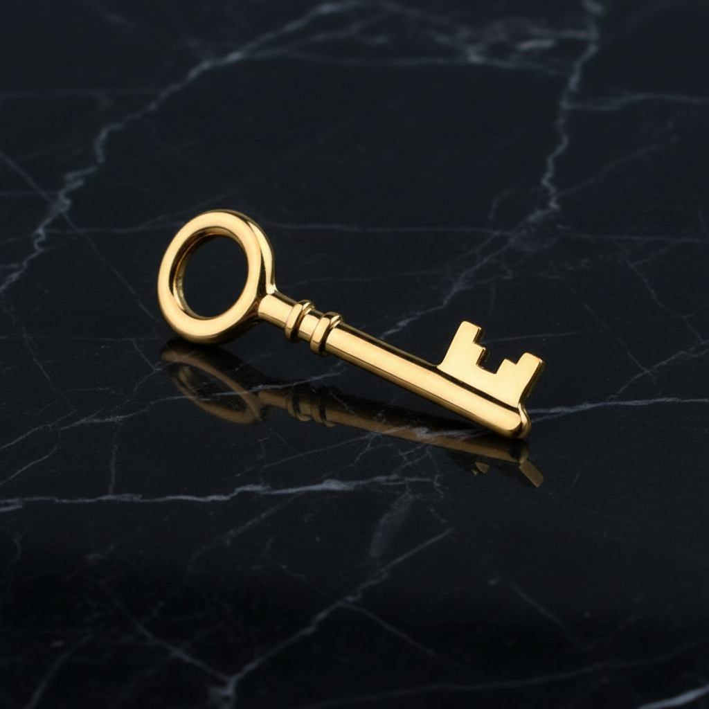 Golden Key  Tie Bar