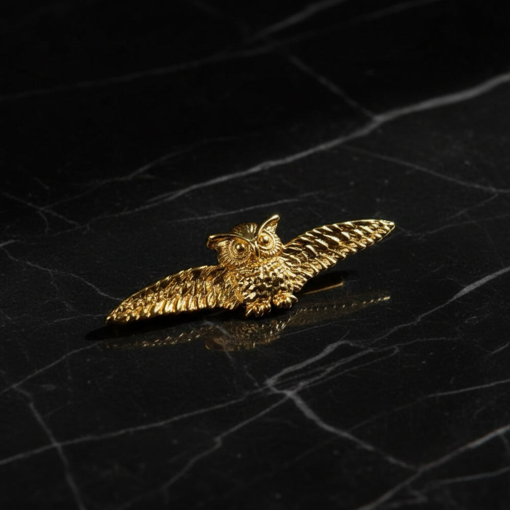 Golden Owl Tie Bar