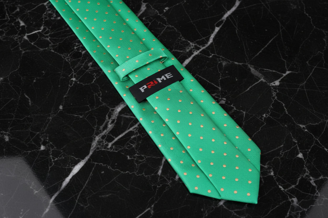 Green, Brown Polka Tie Keep