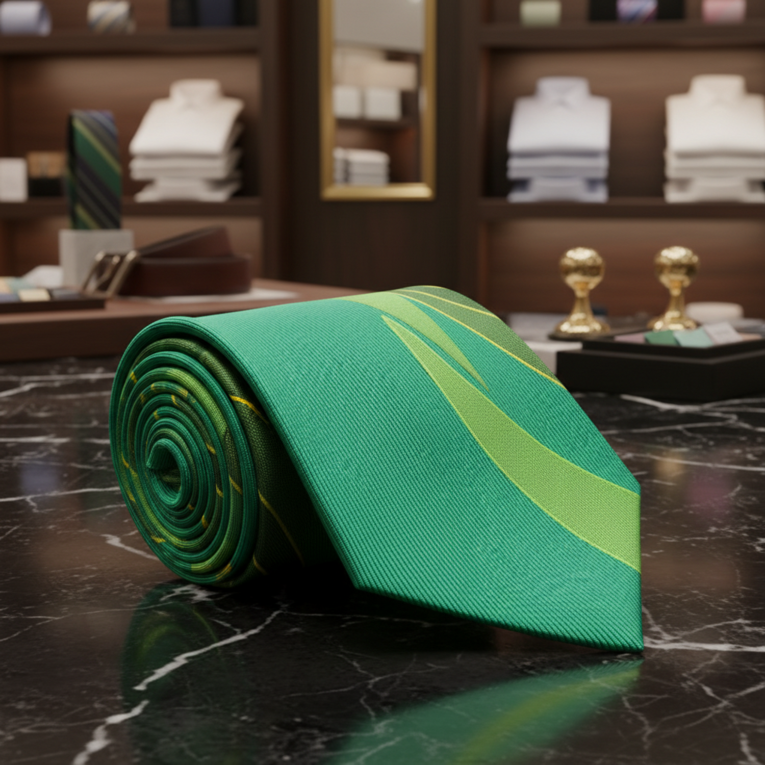 Green Abstract Tie 