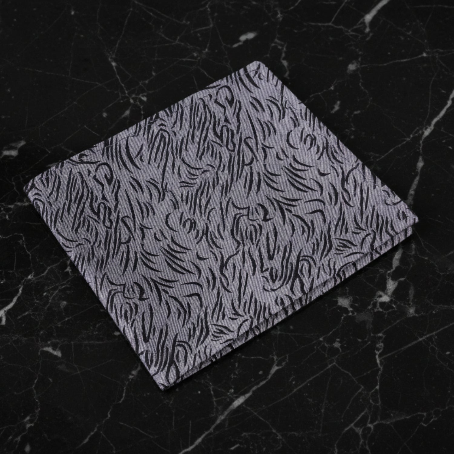 Grey, Black Abstract Lines Square