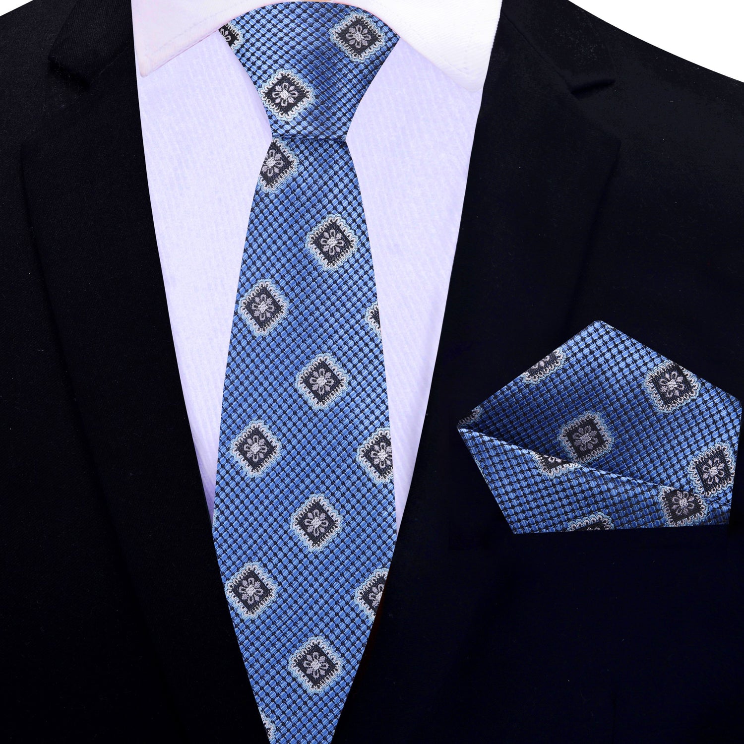 Geometric Medallion Necktie & Square Collection