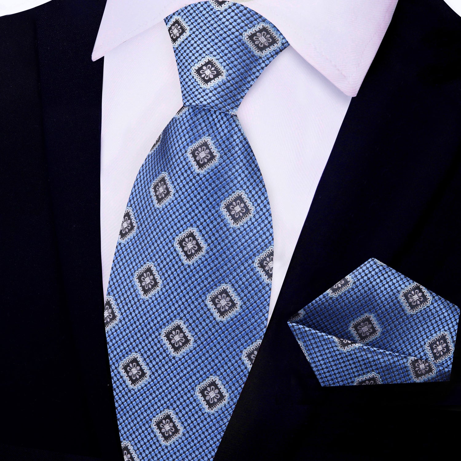 Geometric Medallion Necktie & Square Collection